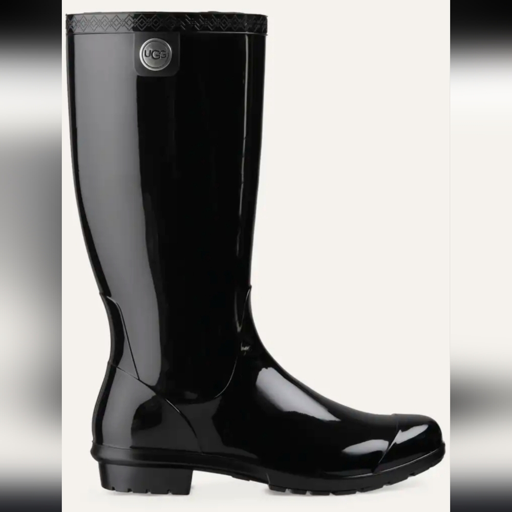 UGG Shaye Women's Black Rain Boots Size 6, Like New